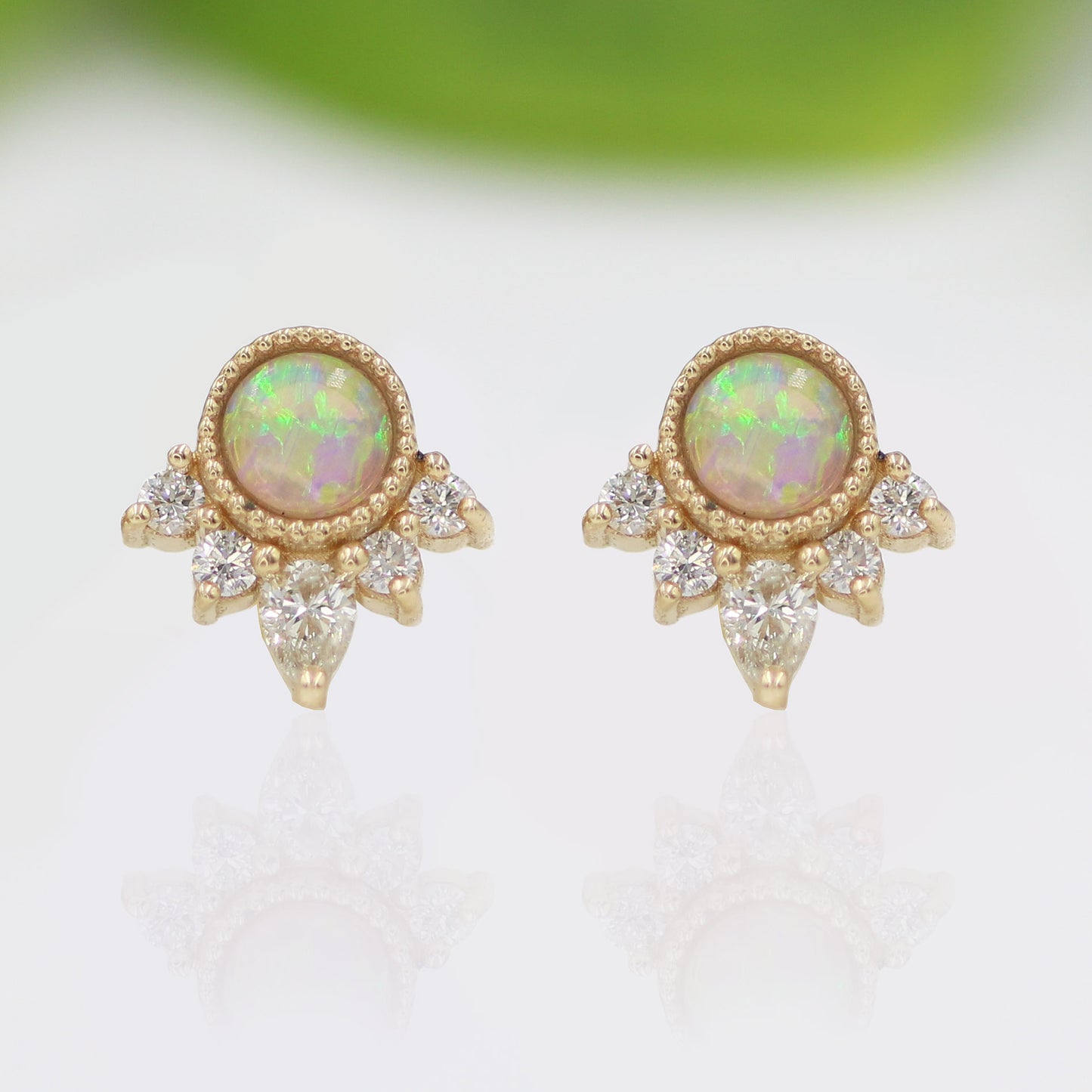 14KT Classic Opal Studs – Emily Prchlik