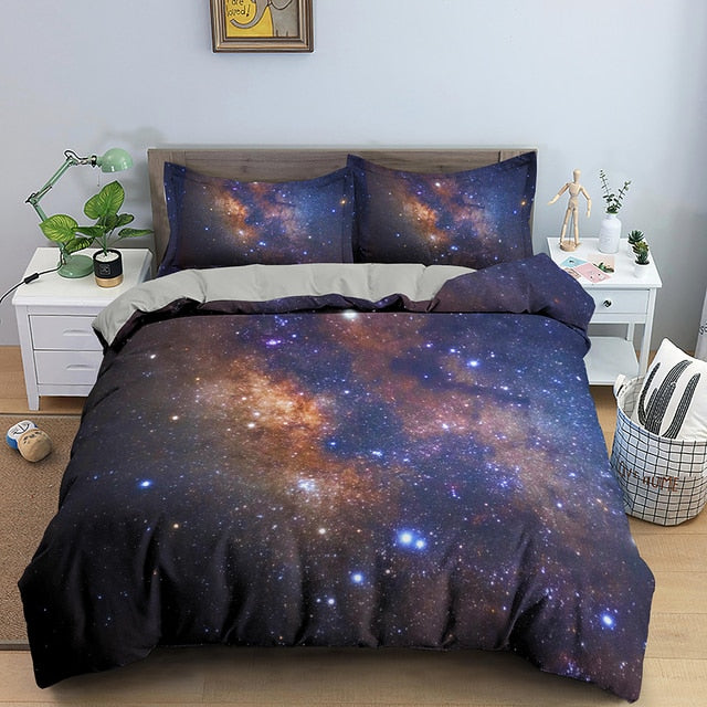 purple galaxy duvet cover