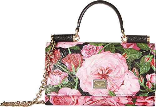 Dolce & Gabbana Women's Floral Printed iPhone Bag Black/Pink Floral One Size