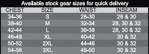 Innotex Sizing Chart