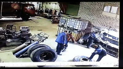 tire explosion overinflation