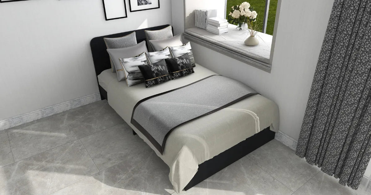 シンプルデザインのベッド