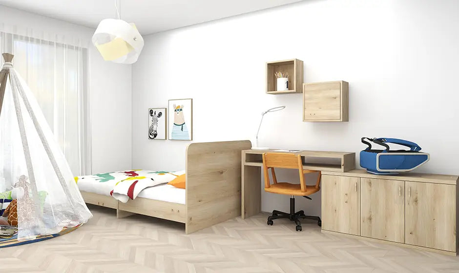 シンプルな家具を採用した子供部屋