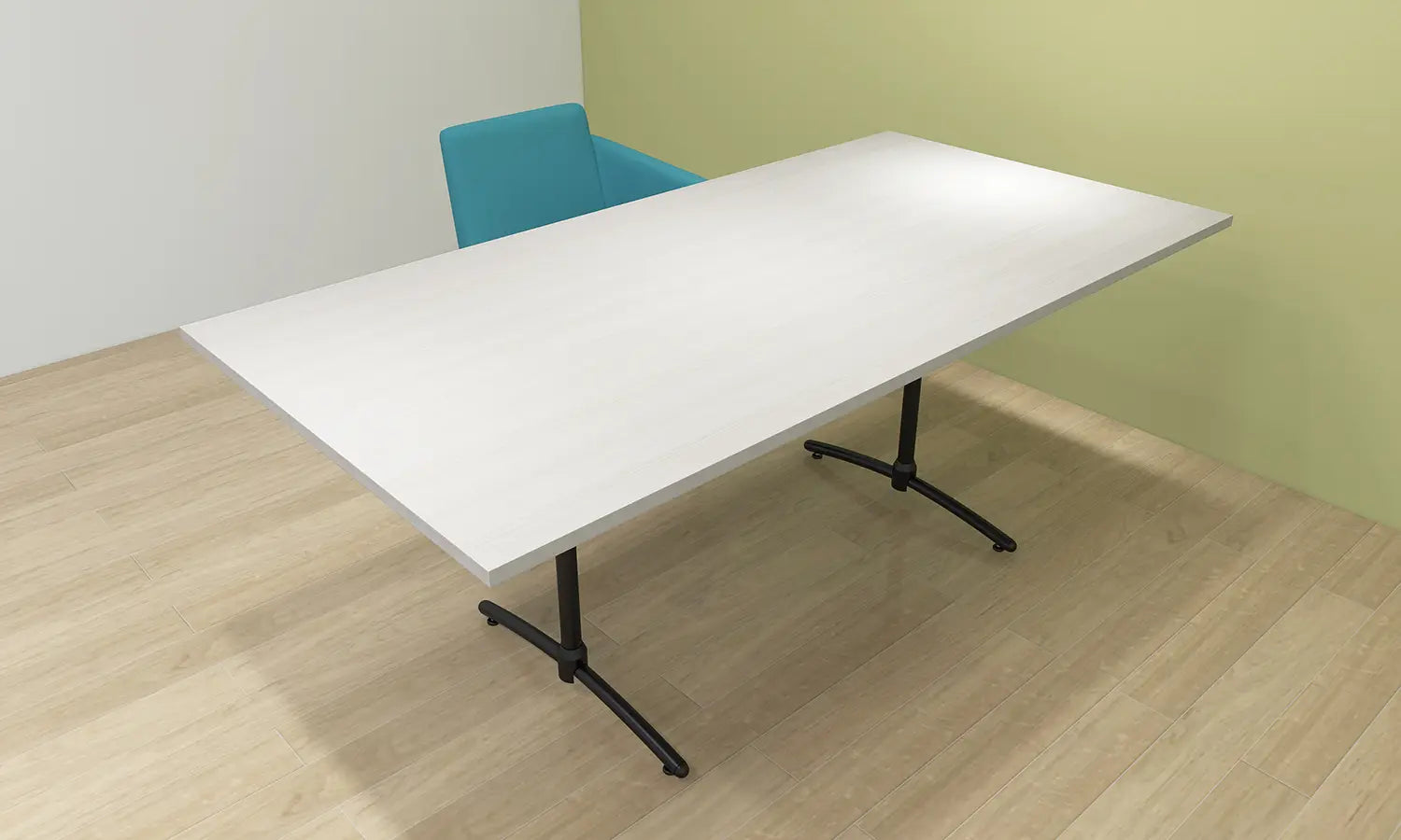 会議用テーブルにも使えるワイドテーブル
