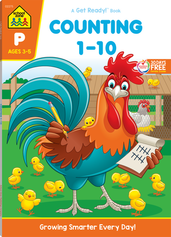 counting 1-10 workbook from school zone