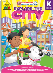 explore the city themed kindergarten workbook