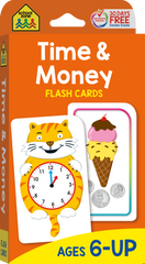 Image of a pack of Time & Money flash cards from School Zone 