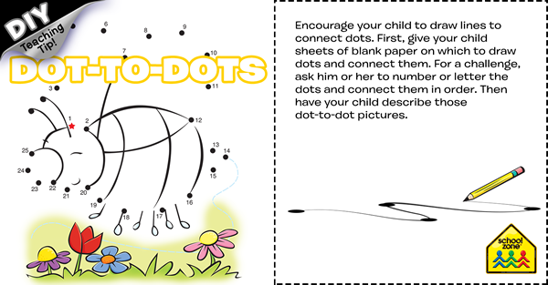 dot to dot of a bee and activity instructions