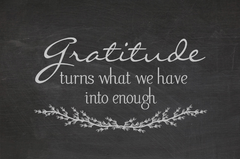 chalkboard with a gratitude message written on it