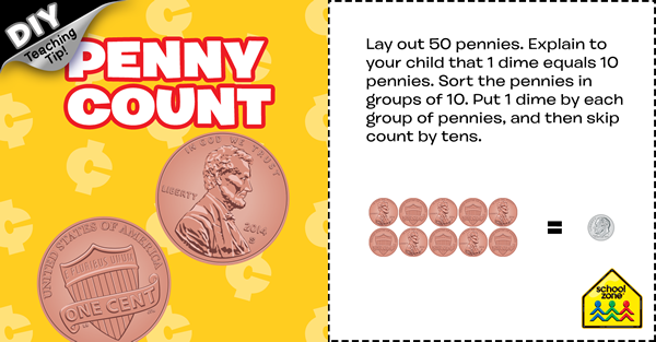 pennies and dime and activity instructions