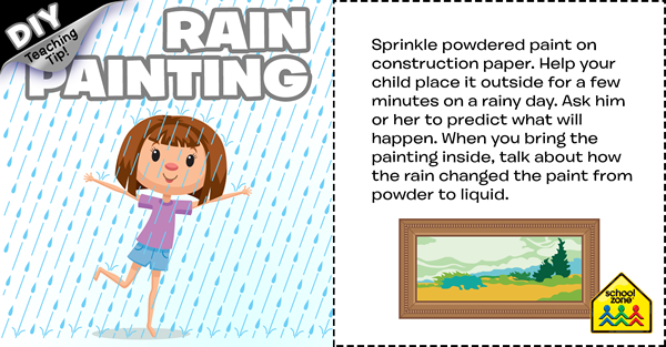 girl in the rain and activity instructions