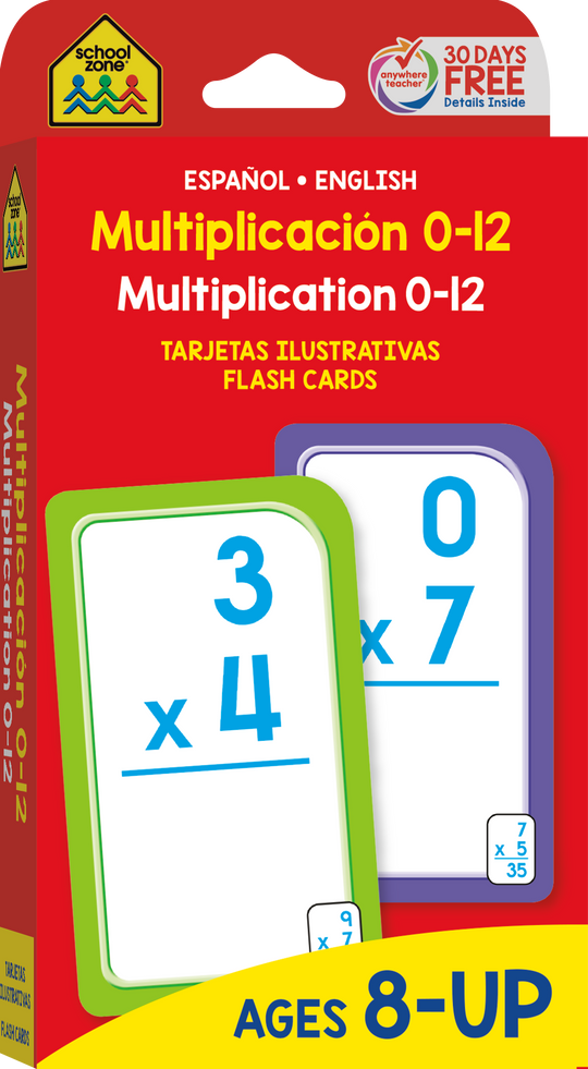 Bilingual Numbers 1-100 Flash Cards (Numeros 1-100 Tarjetas Ilustrativ –  School Zone Publishing Company