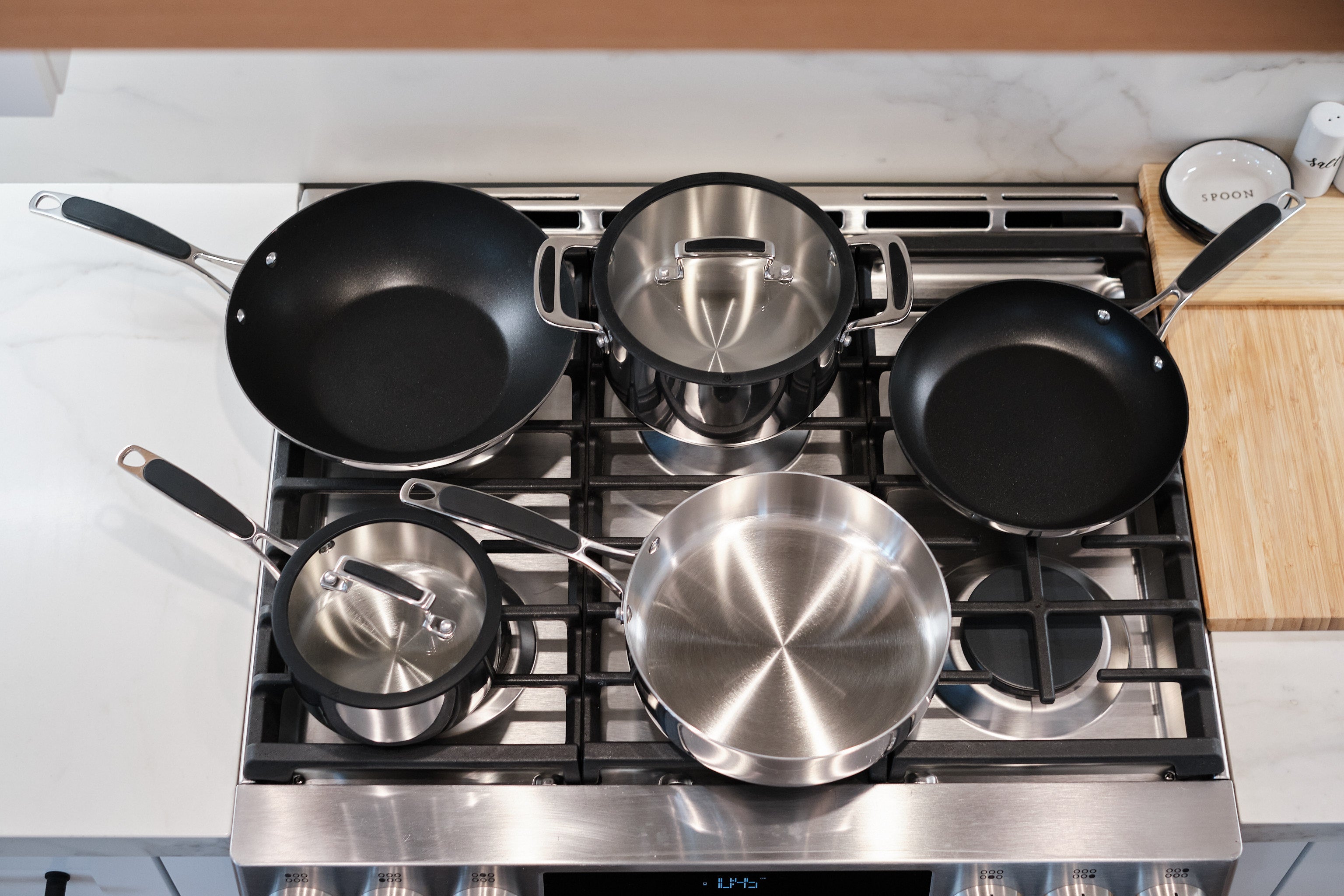 Image of the Lacor Home Trimetal Stainless Steel Clad Cookware 8-Piece Set