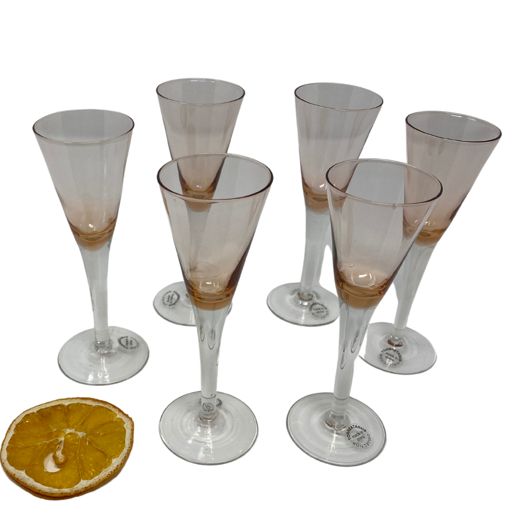 Crackle Wine Glasses, Plumerias, Set of 2 - Integrity Bottles