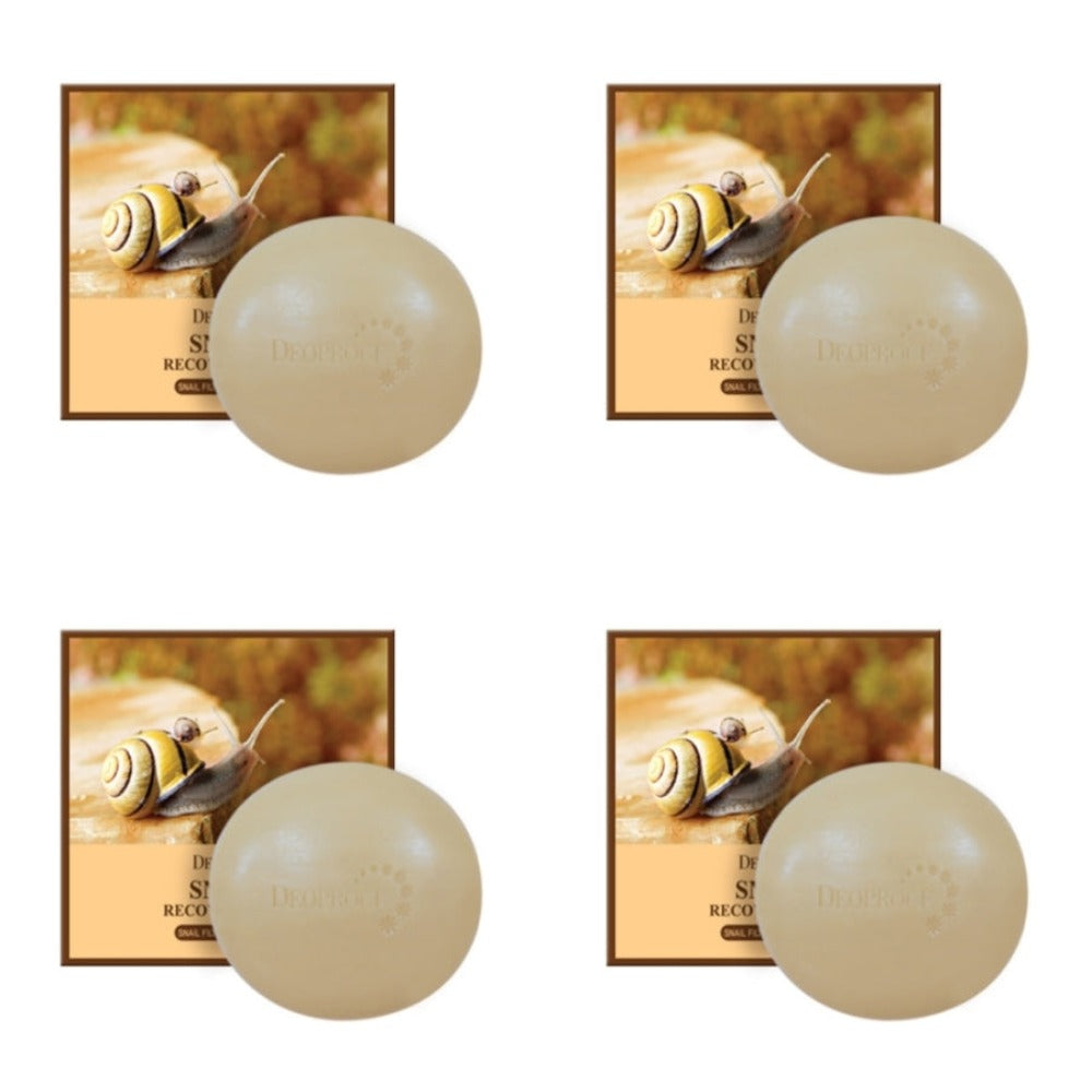 Deoproce Snail Recovery Soap 100g*4Pcs