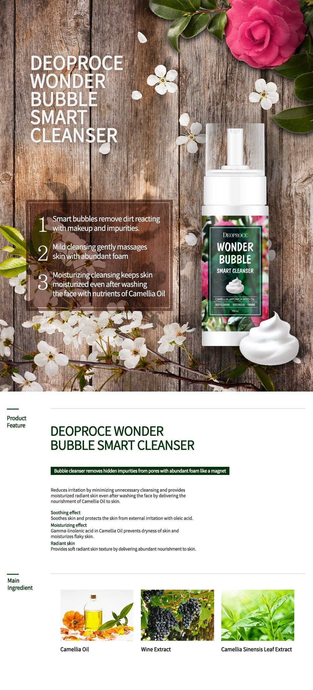 Deoproce Wonder Bubble Smart Cleanser 150ml