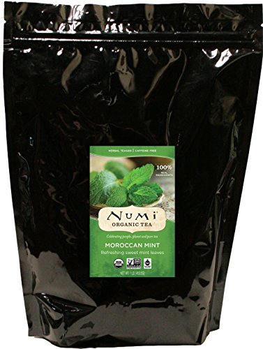 Numi Organic Tea Moroccan Mint, 16 Ounce Pouch, Loose Leaf Herbal Teasan (Packaging May Vary)