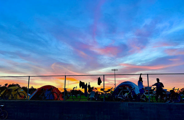 Biking Across Kansas Sunset