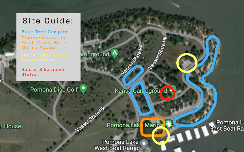 Moonrise Bike Ride Site Map