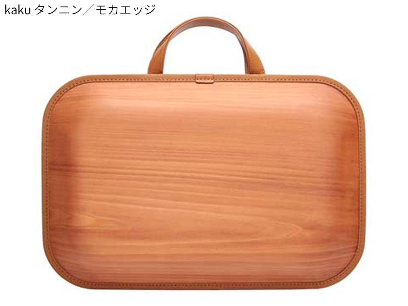 モナッカ monacca バッグ モカ色 木のバッグバッグ - トートバッグ