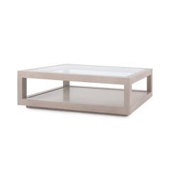 GAVIN LARGE RECTANGULAR COFFEE TABLE, TAUPE GRAY
