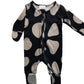 Organic zip up sleep suit in Splodge print.