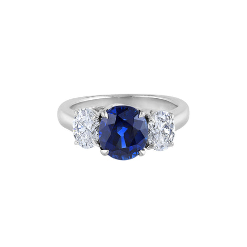 LaViano Jewelers Platinum Sapphire and Diamond Ring