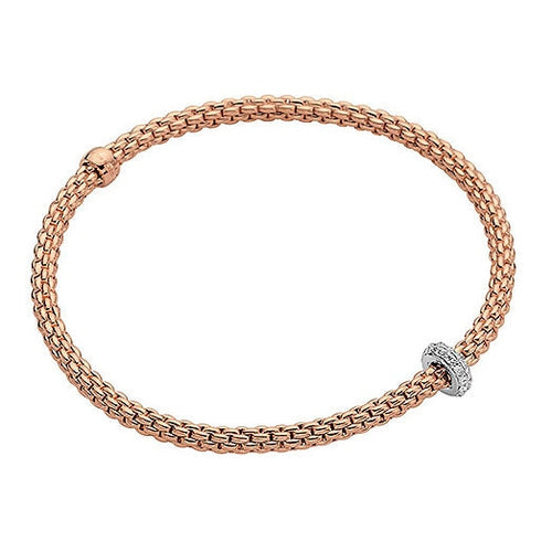 Fope 18K Rose Gold Diamond Flex'It Bracelet - Bracelets