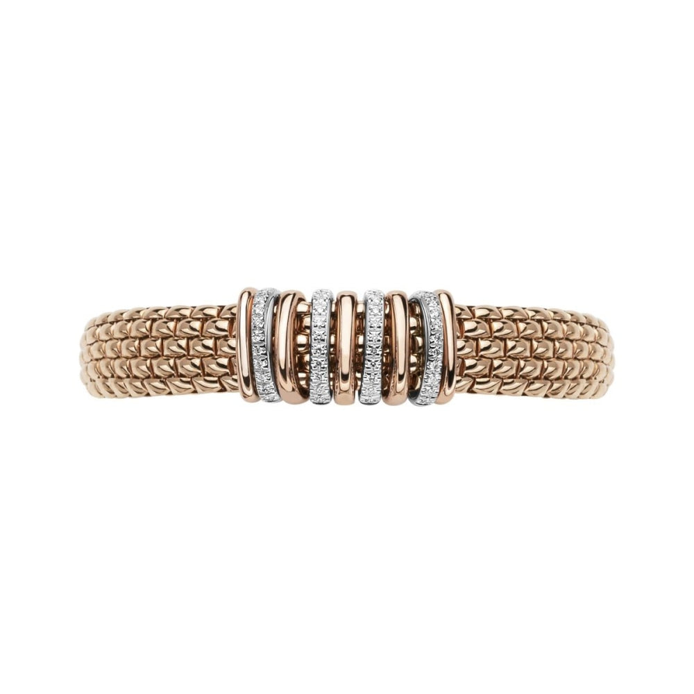 Fope 18k White Gold Flex'it Bracelet With Diamonds - ARFYTR42