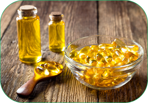 Fish oil for cats is seen in bottles and in pill form
