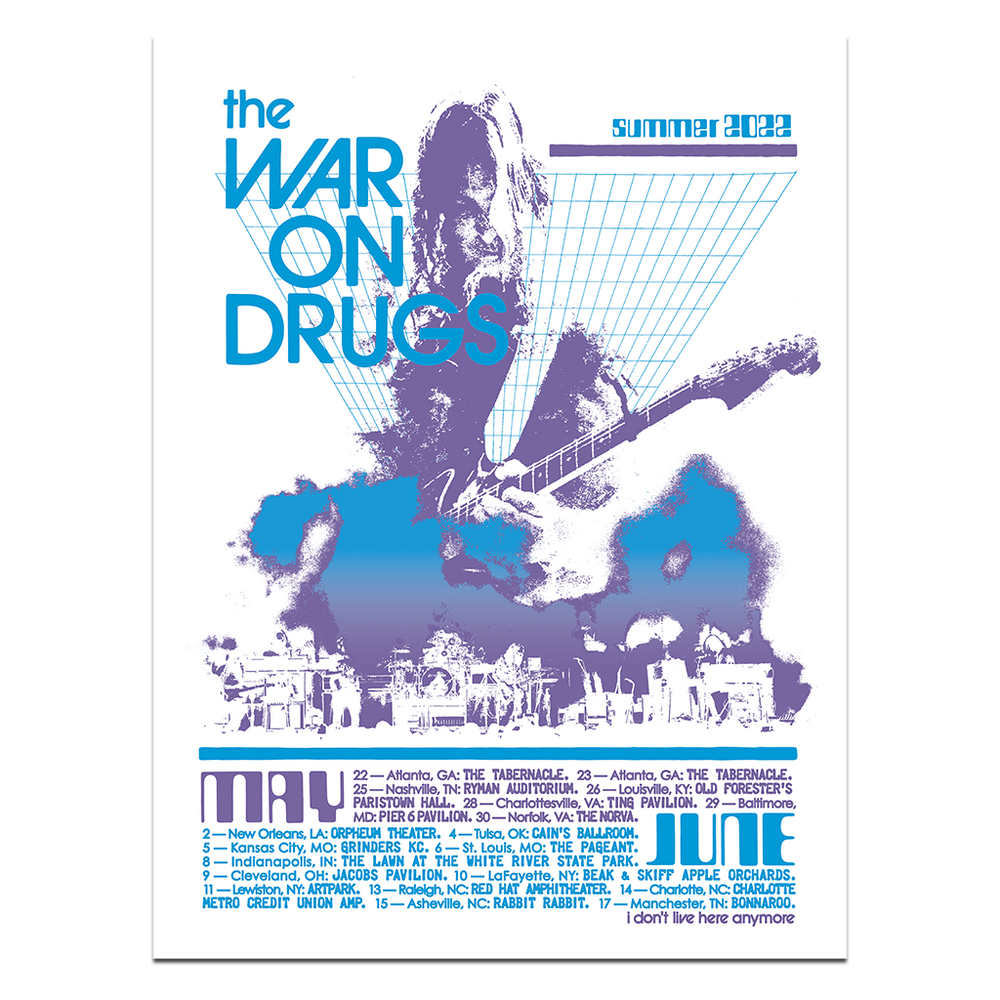 war on drugs tour poster 2022