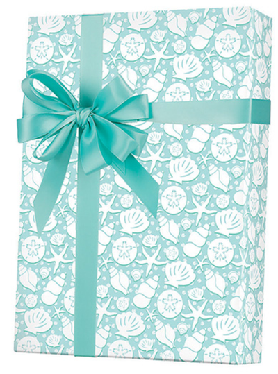 Turquoise Blue Solid Wrapping Paper