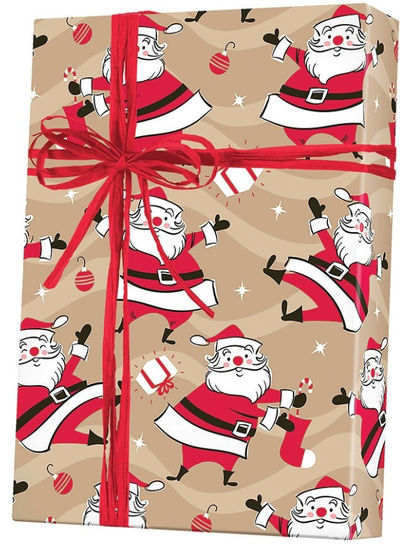 Cat Christmas Wrapping Paper Retro Kitty Red Classic Holiday Gift Wrap -  Graphic Spaces