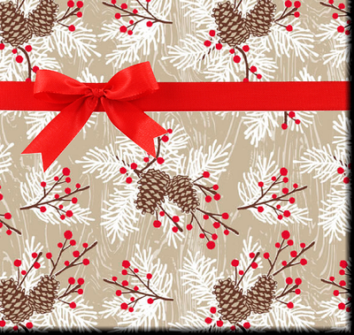 Red Green Namasleigh Santa Yoga Holiday Christmas Gift Premium Wrapping  Paper 15ft
