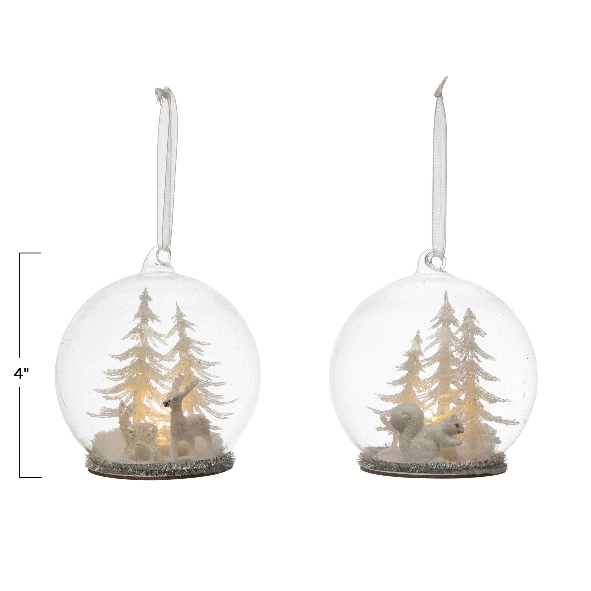 led glass christmas ornaments