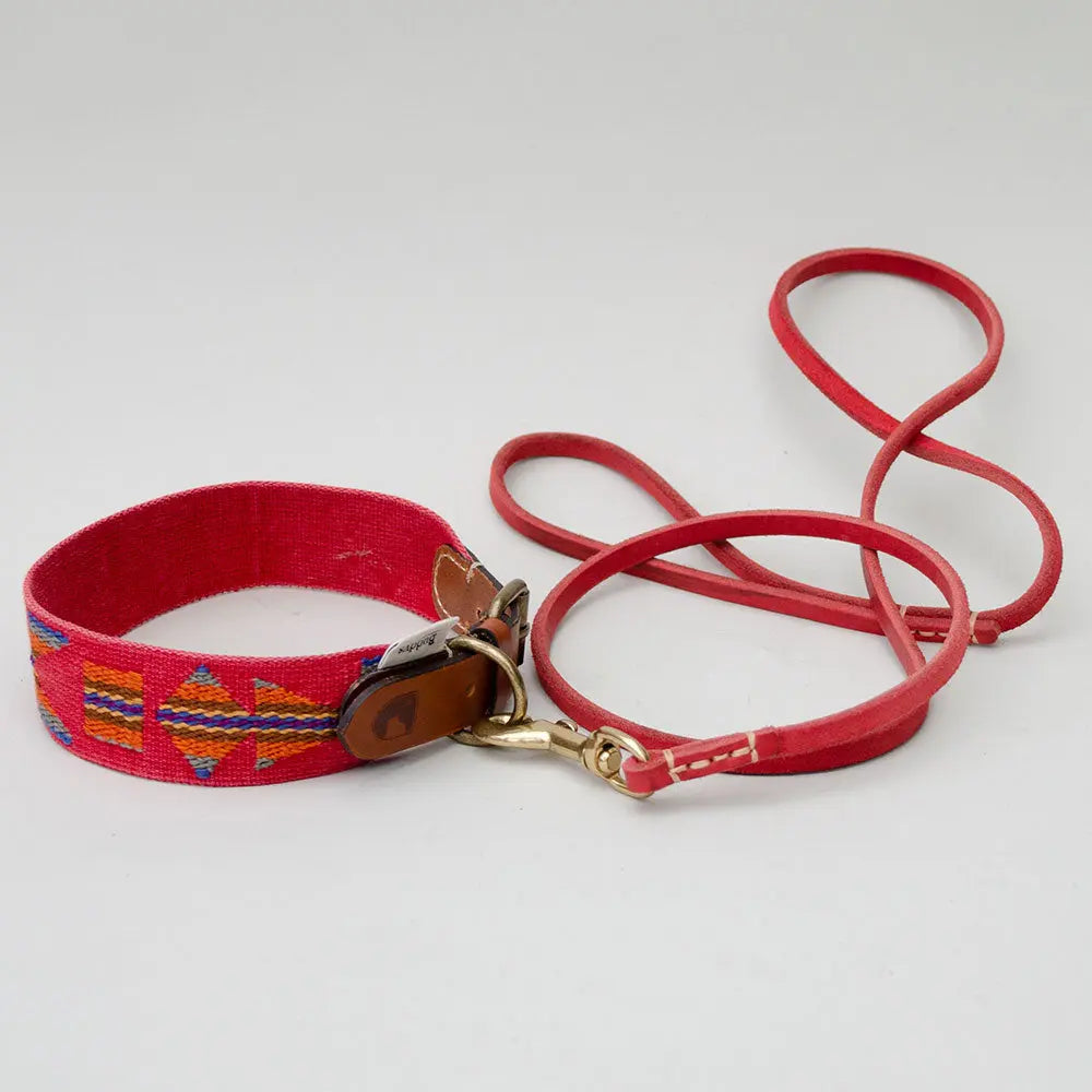 Bohemian Hundehalsband - "Indian Red Collar" - Buddys 4legs.de