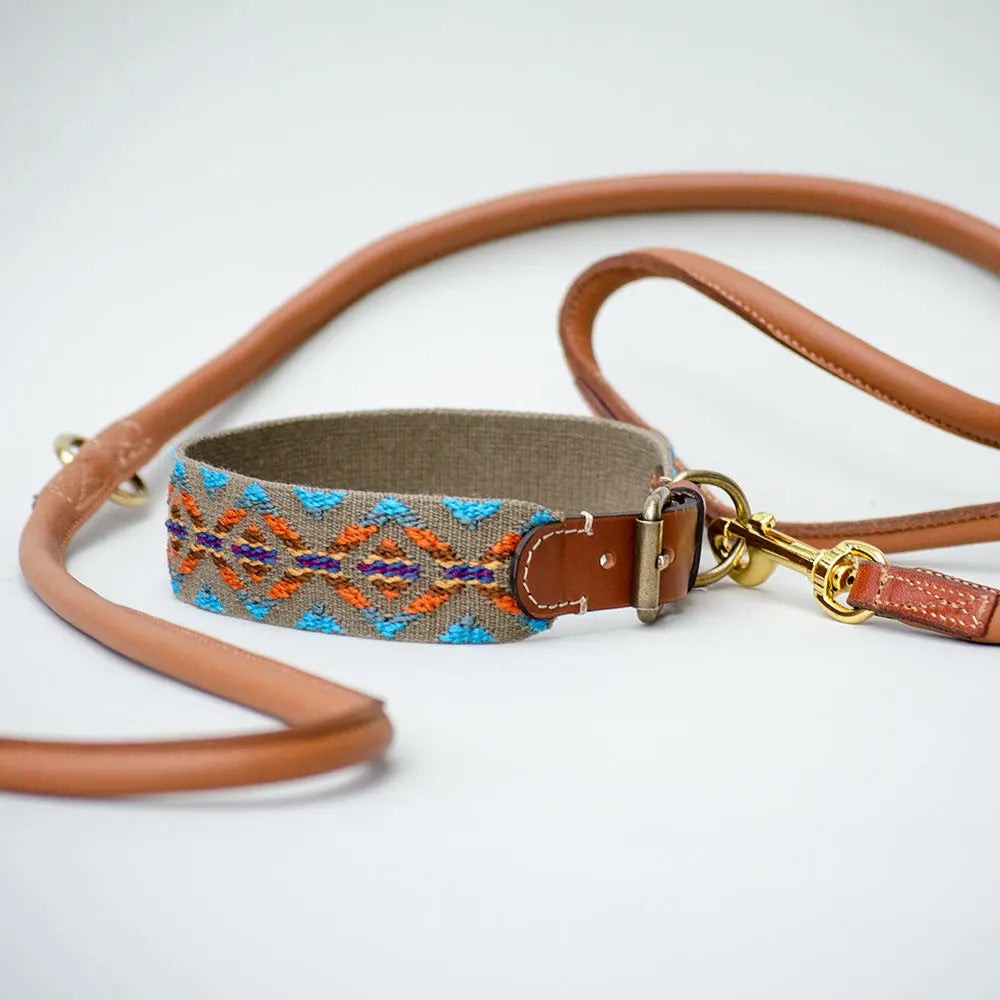 Bohemian Hundehalsband - "Olive Boheme Collar" - Buddys 4legs.de