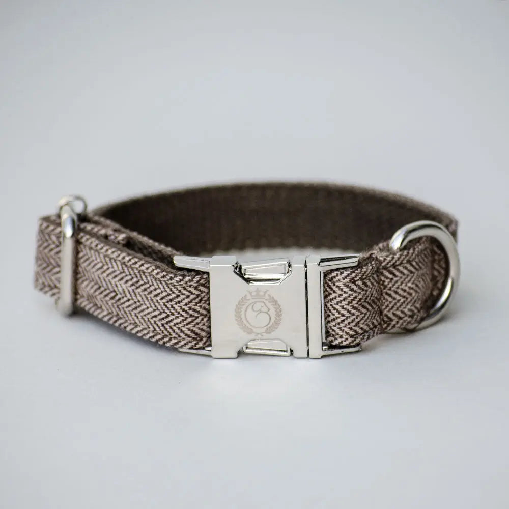 Hundehalsband „Balmoral“ - beige 4legs.de