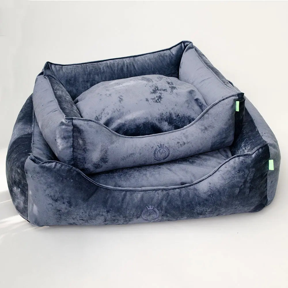 Vintage Hundebett „Velvet Vintage Canapé“ - blue 4legs.de