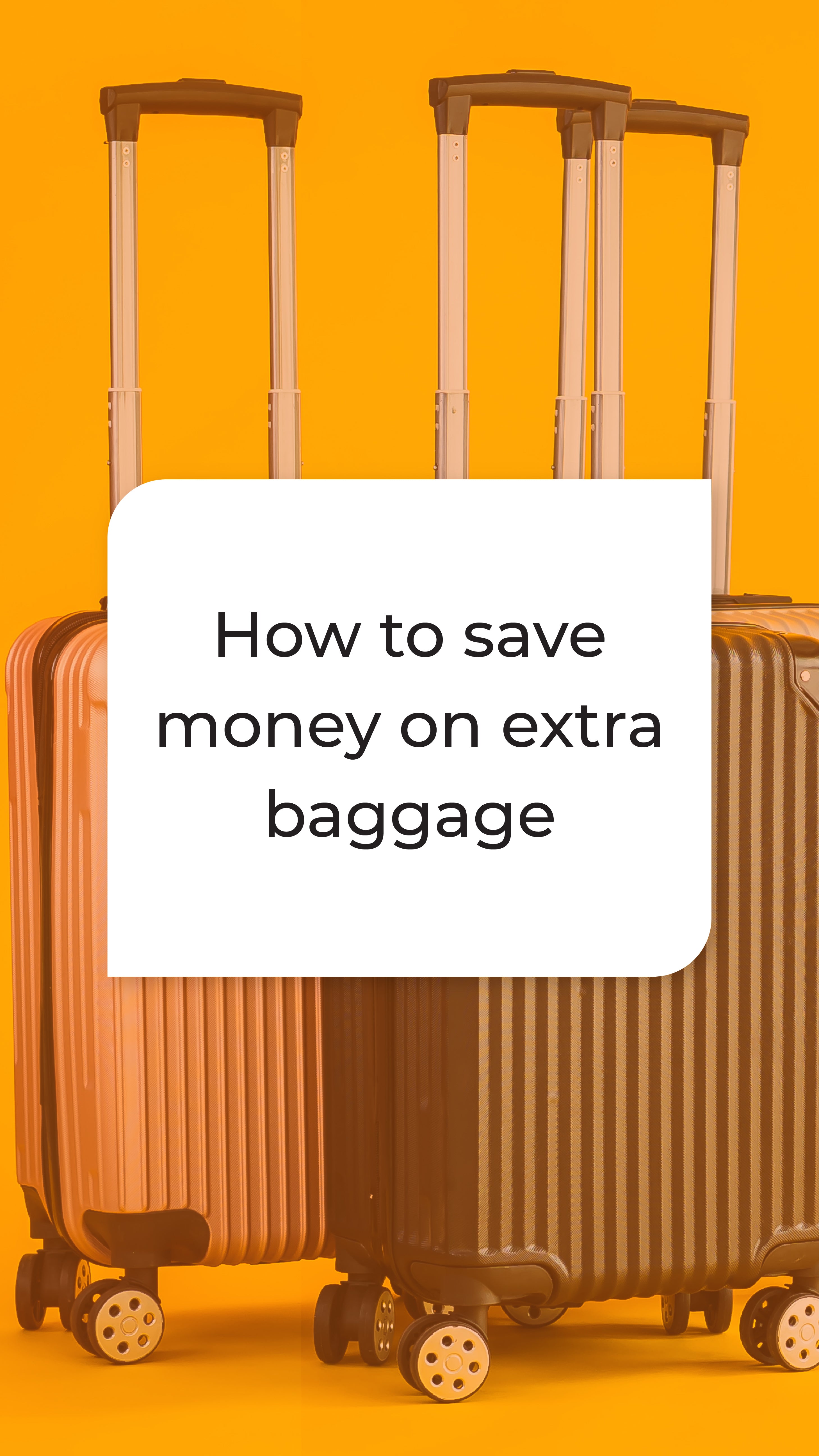 How to Save Money on Baggage - Destinio