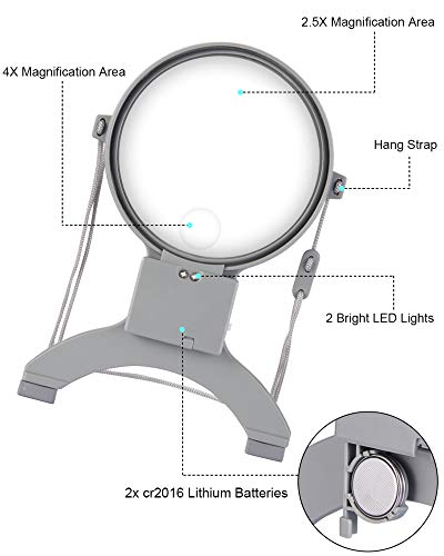 around the neck magnifier with light