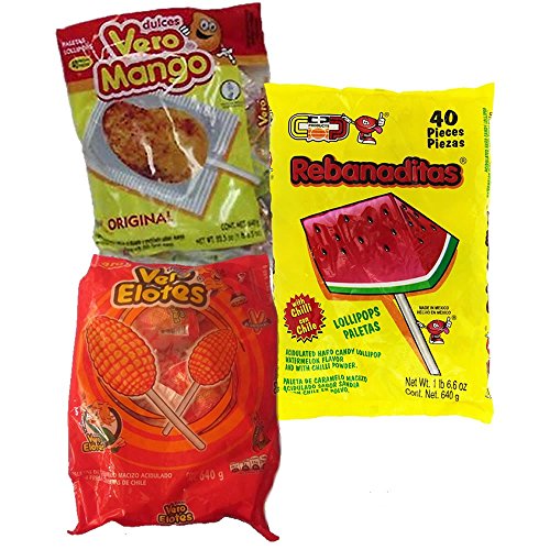 Spicy Mexican Candy Kit Including Vero Mango, Vero Elote and Watermelo |  NineLife - Brazil