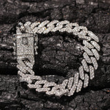 iced out rhinestone gold silver color alloy bracelet