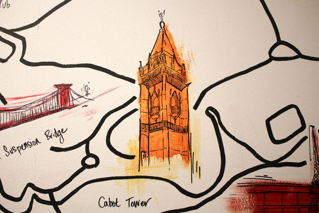 dolali.art dolali lali lalaine magnaye bristol artist muralist illustrator map cabot tower