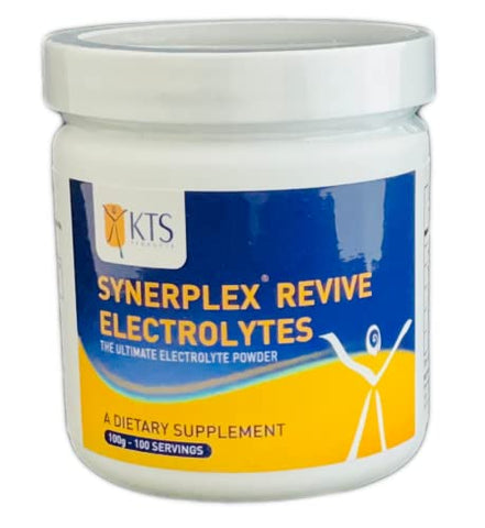 Synerplex Revive Electrolyte Powder is The Best and Most Complete Electrolyte Formula Available. Helps Hydrate, detoxify, and Reduce cramping