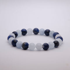 Blue Sodalite and Aquamarine Bracelet