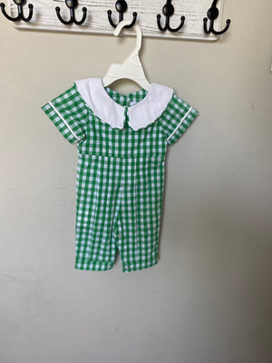 Green Checkered Shortall - Oleander & Ivy
