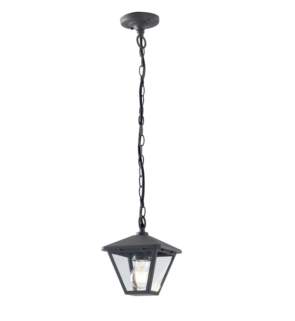 Prisma outdoor lantern chandelier in anthracite aluminum with transparent  diffuser (1xE27) | FT-FeelThe