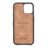 iPhone 12 Mini 5.4" Leder Case “Crossbody" (Cognac Braun)