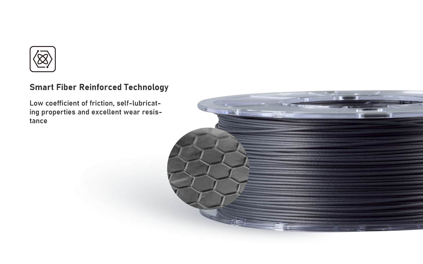 WISEPRO PA12-CF Carbon Fiber Filled Nylon 3D Printer Filament